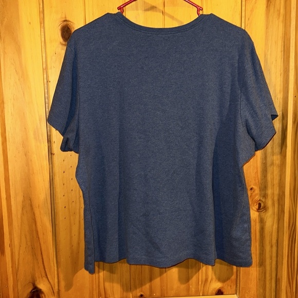 L.L. Bean Blue Insulated Short Sleeve T-Shirt - Picture 3 of 4